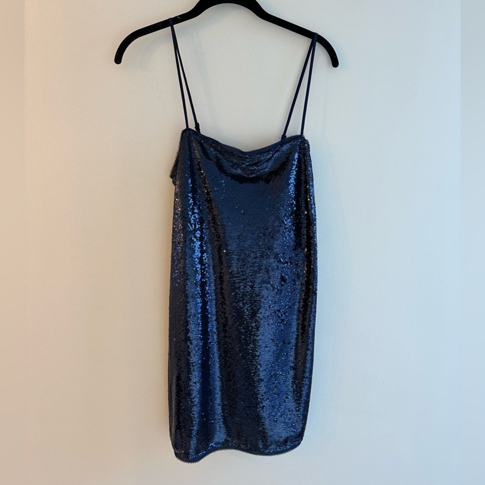 Free People Navy Sequins Dress Size XS